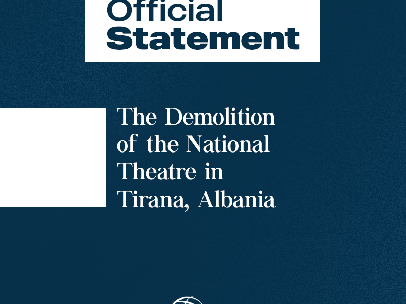IYDU Statement Regarding the Demolition of the National Theatre in Tirana,&nbsp;Albania